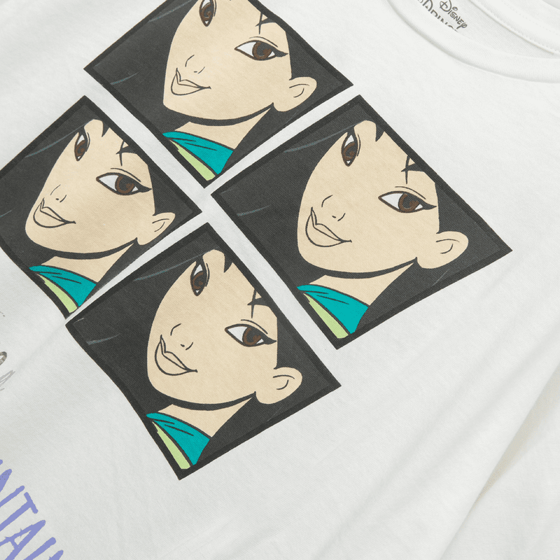 Polera de niña Mulan blanca (2 a 12 años)
