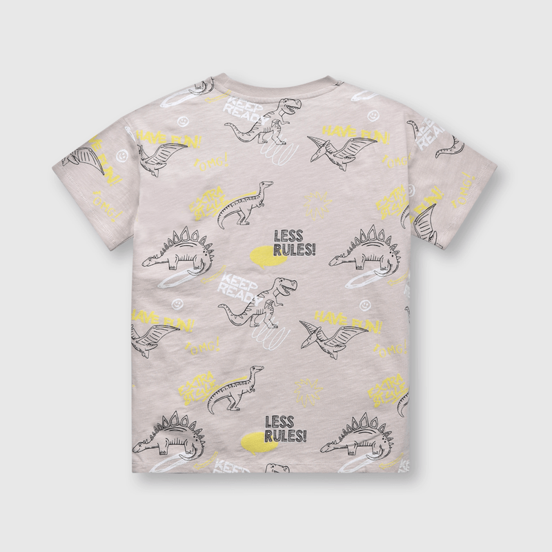 Polera de niño dino beige (2 a 12 años)
