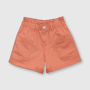Short de niña recogido naranjo (2 a 12 años)