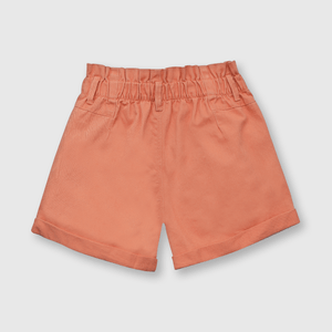 Short de niña recogido naranjo (2 a 12 años)