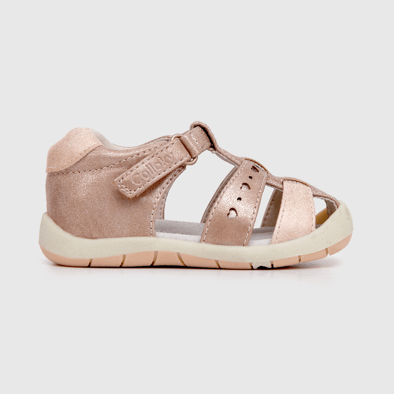 Sandalia de niña con velcro rosado (18 a 21)