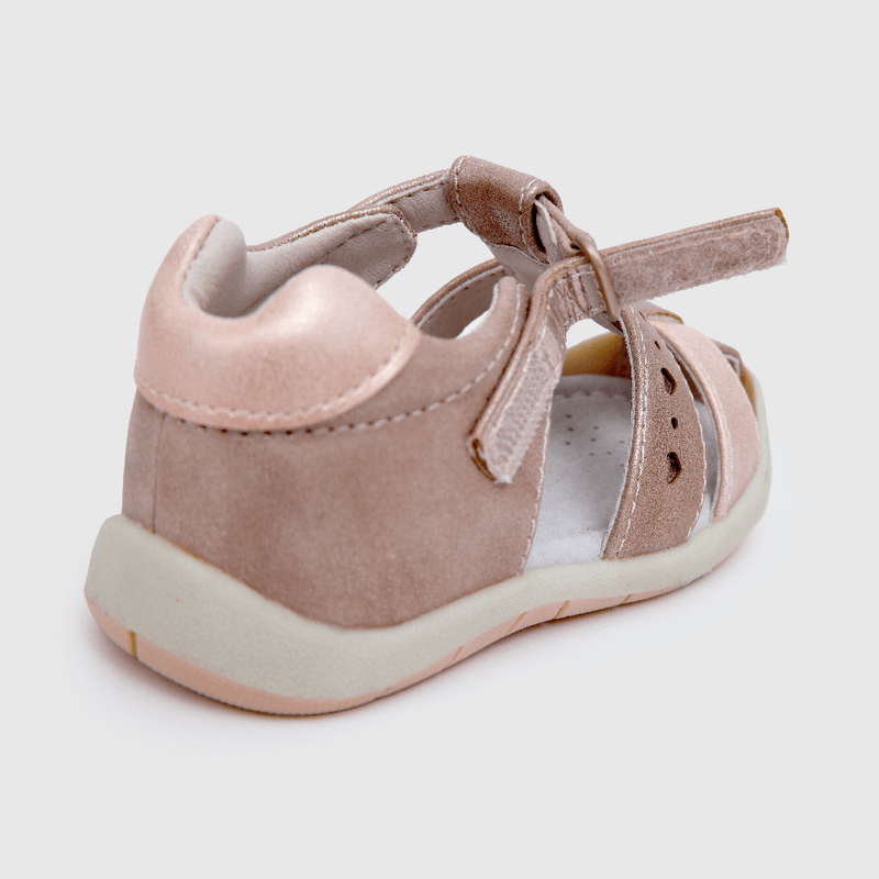 Sandalia de niña con velcro rosado (18 a 21)