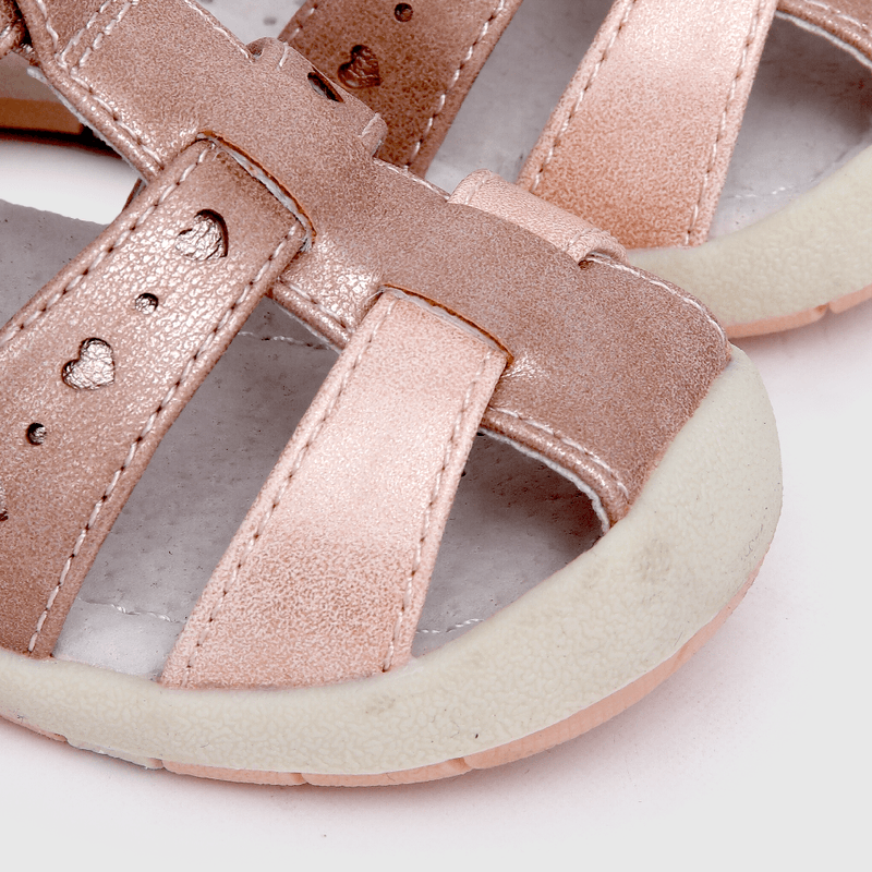 Sandalia de niña con velcro rosado (18 a 21)