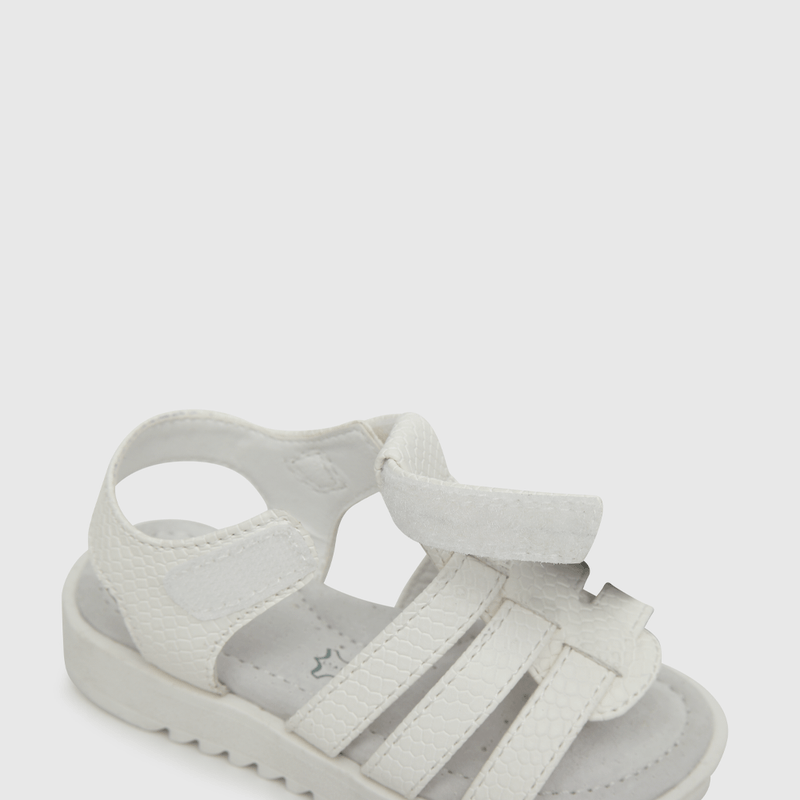 Sandalia de niña velcro blanco (21 a 27)