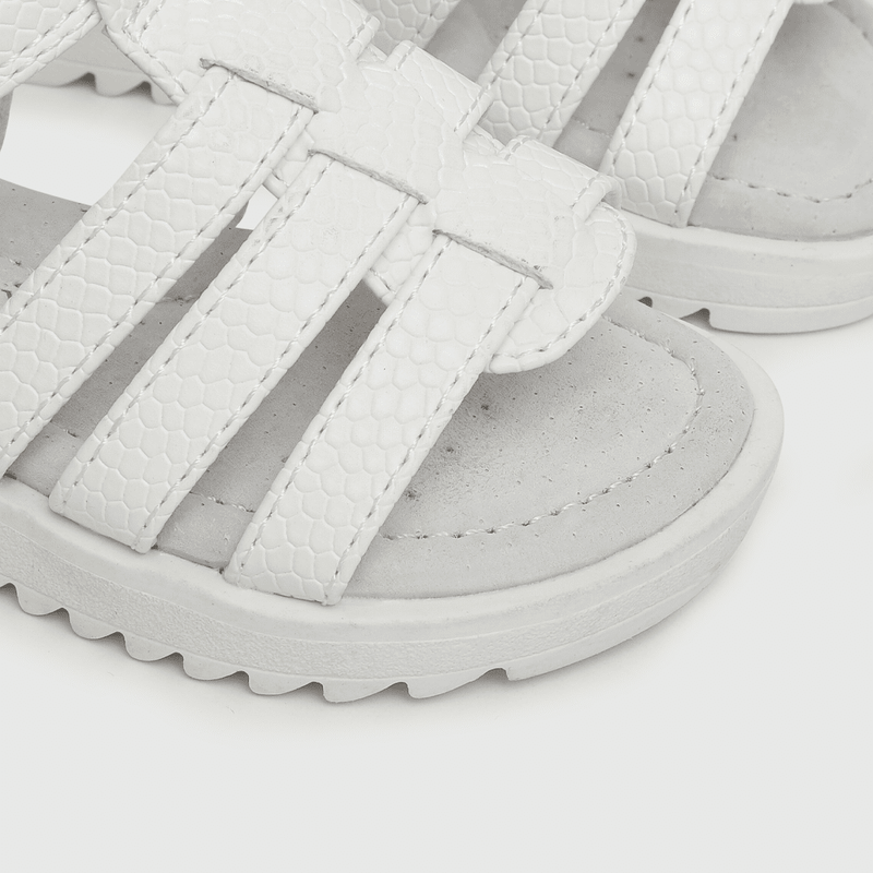 Sandalia de niña velcro blanco (21 a 27)