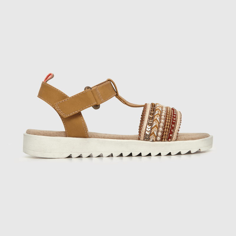 Sandalia de niña velcro cafe (28 a 33)