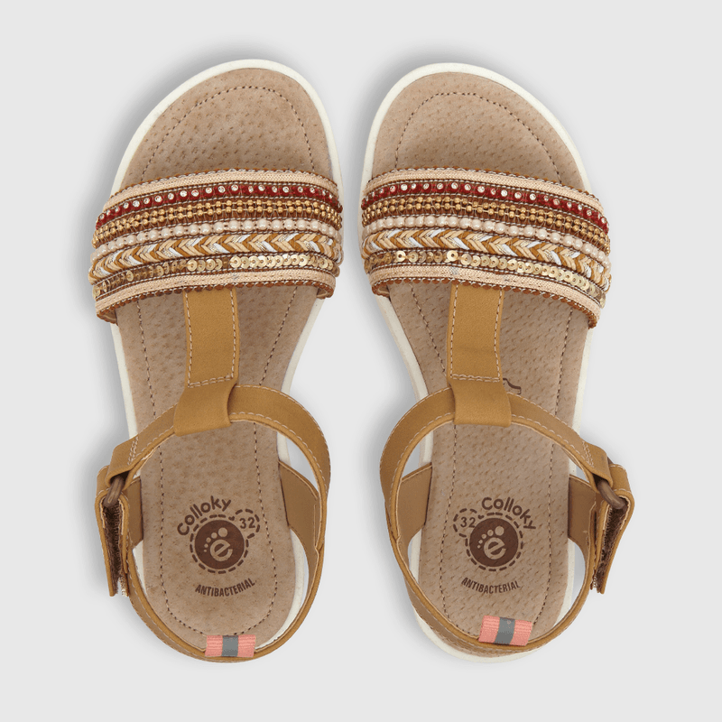 Sandalia de niña velcro cafe (28 a 33)
