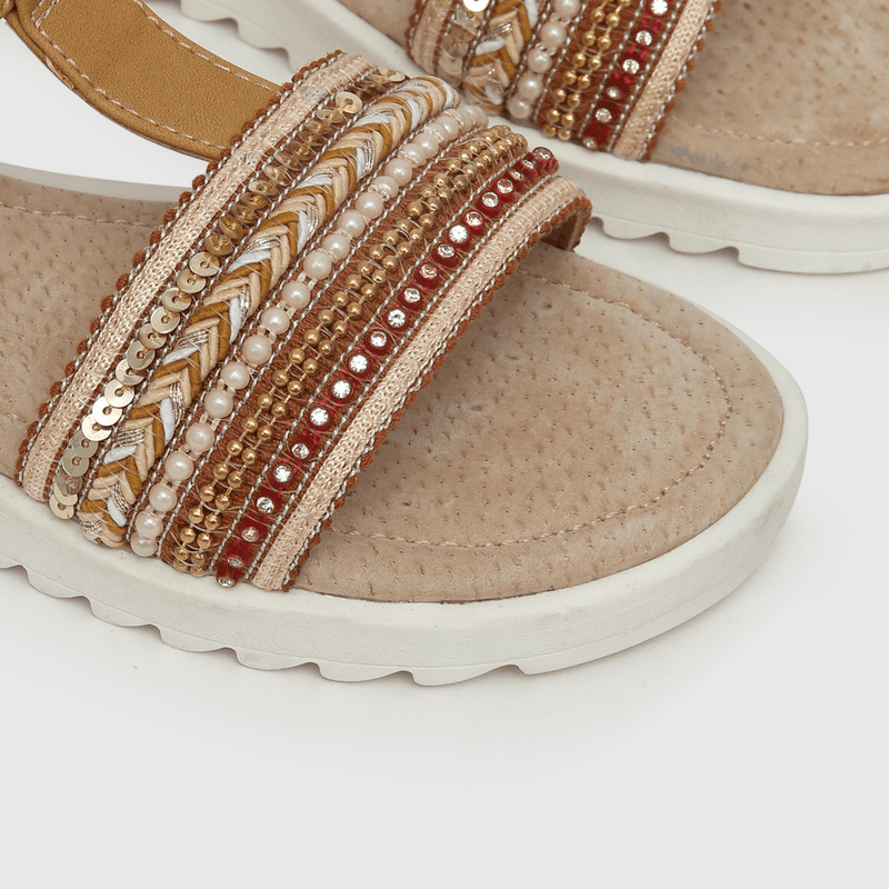 Sandalia de niña velcro cafe (28 a 33)