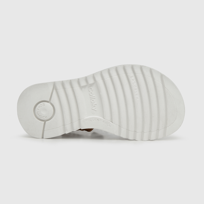 Sandalia de niña velcro étnica cafe (21 a 27)