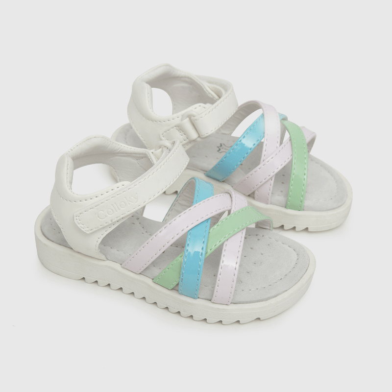 Sandalia de niña velcro multicolor (21 a 27)