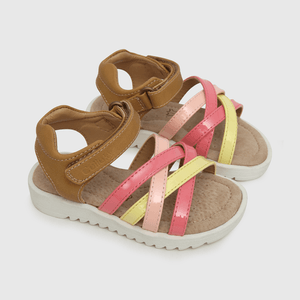 Sandalia de niña velcro multicolor (21 a 27)