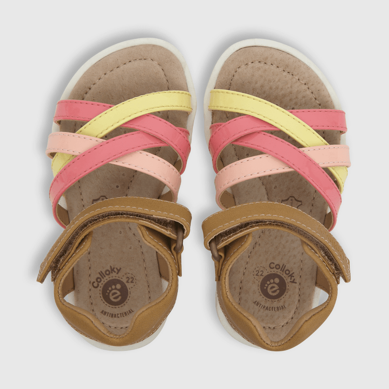 Sandalia de niña velcro multicolor (21 a 27)