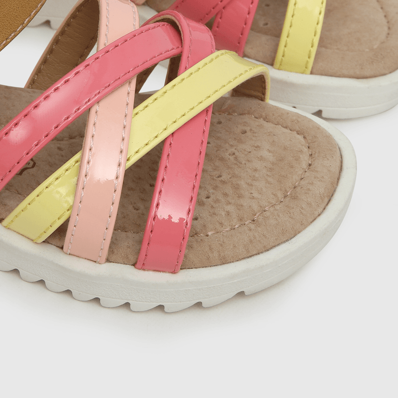 Sandalia de niña velcro multicolor (21 a 27)