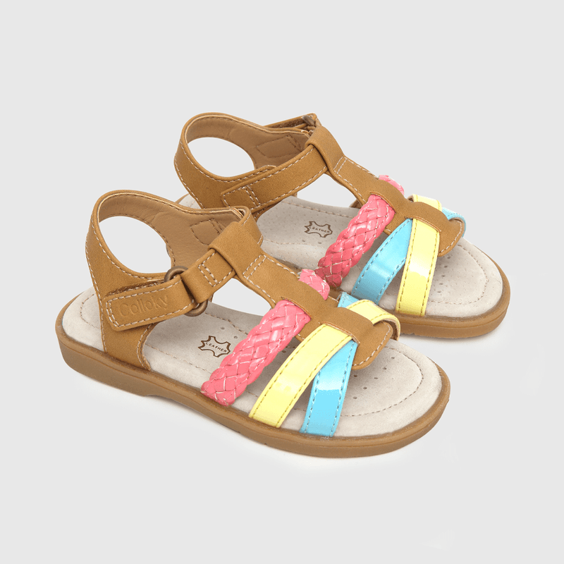 Sandalia de niña velcro multicolor (21 a 27)