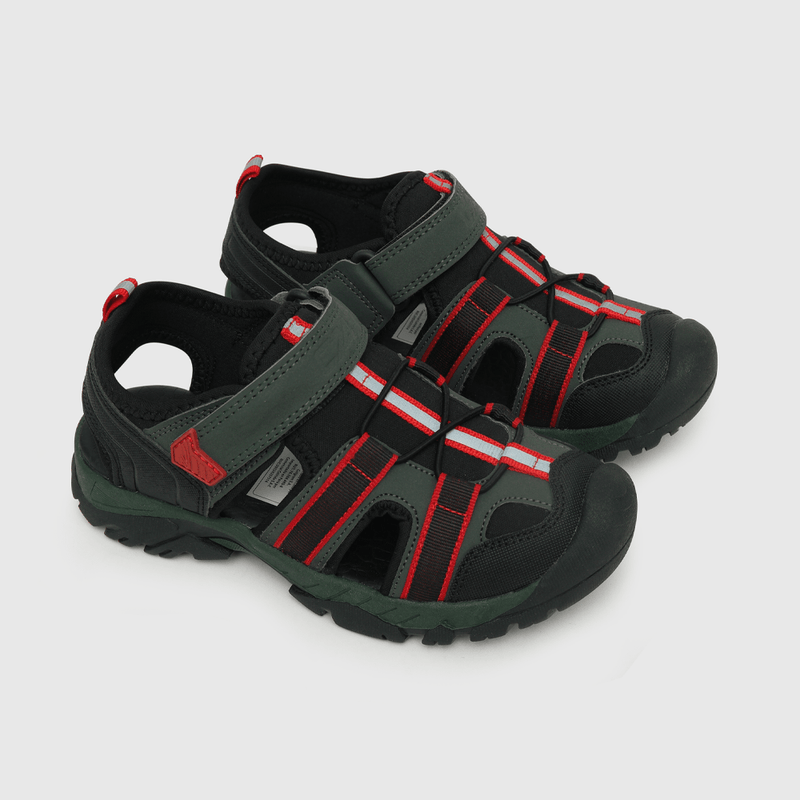 Sandalia de niño Velcro elástico verde (28 a 38)
