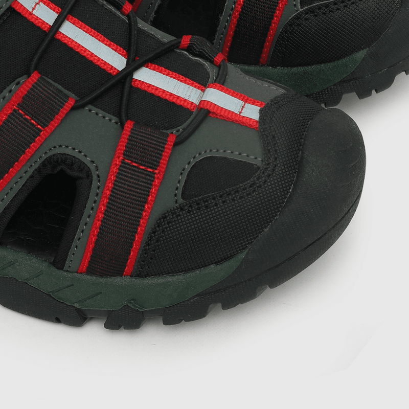 Sandalia de niño Velcro elástico verde (28 a 38)