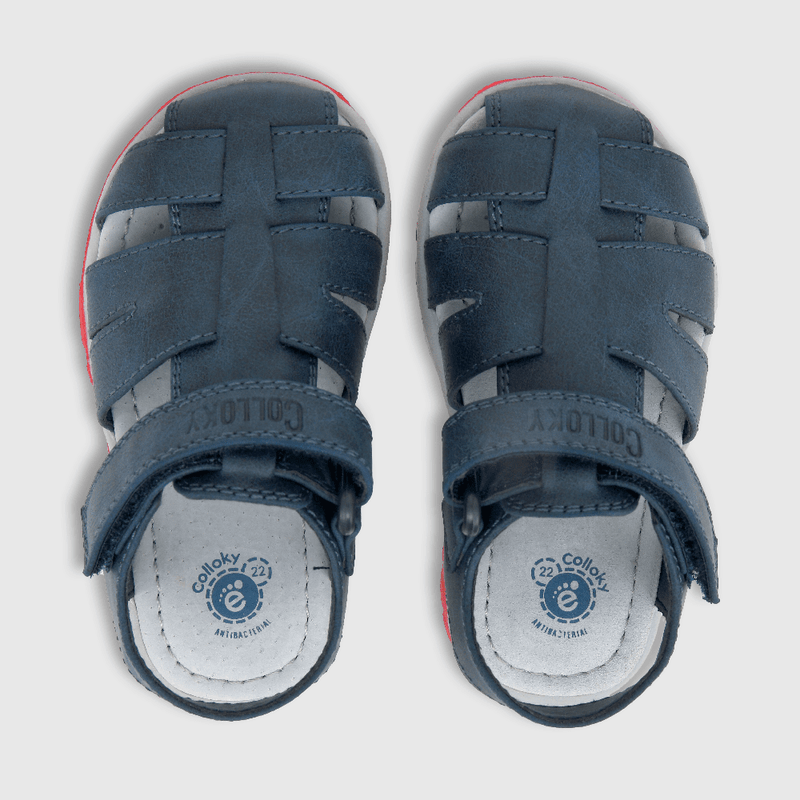 Sandalia de niño velcro franciscana azul (21 a 27)