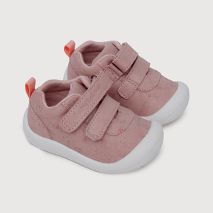 Zapatilla de niña floral rosado (17 a 20)