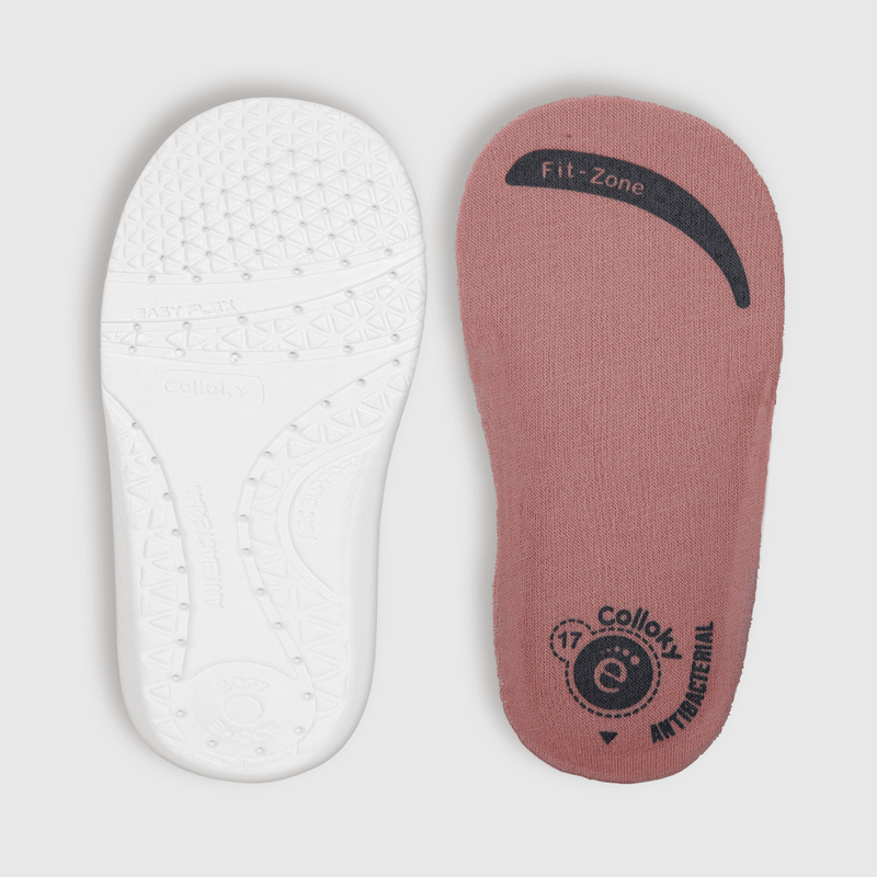 Zapatilla de niña floral rosado (17 a 20)