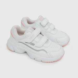 Zapatilla deportiva de niña 2 velcros blanco (28 a 36)