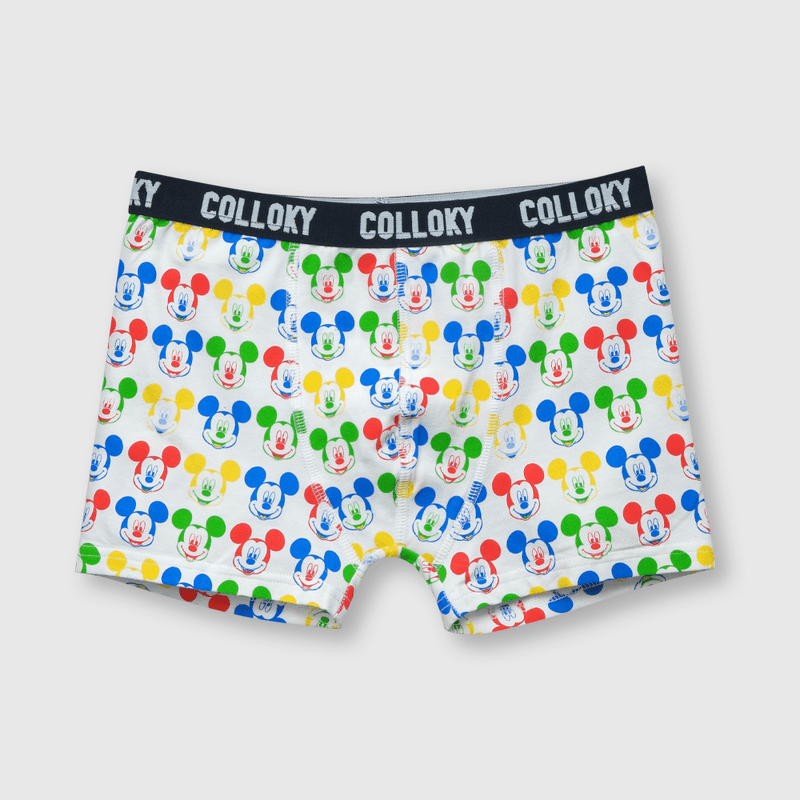 Boxer de niño 3 pack Mickey blanco (2 a 12 años)