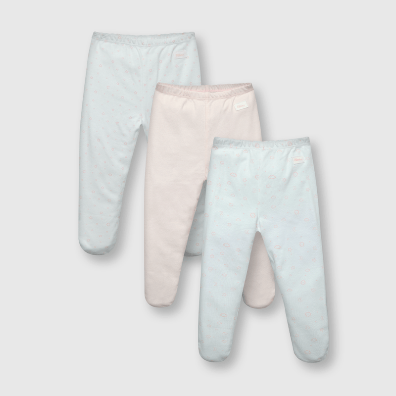 Panty ballerina de bebe niña 3 pack de algodón rosada (0 a 24 meses)