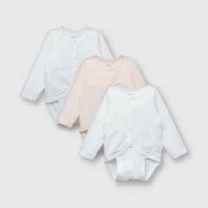 Pilucho de bebe niña 3 pack de algodón rosado (0 a 24 meses)