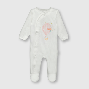 Osito de bebe niña estampado blanco (0 a 9 meses)