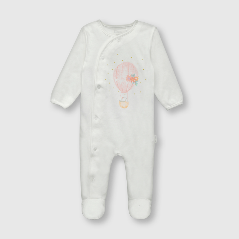 Osito de bebe niña estampado blanco (0 a 9 meses)