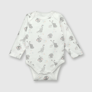 Pack bodies de bebe niña 5 pack elefantitos blanco (0 a 24 meses)