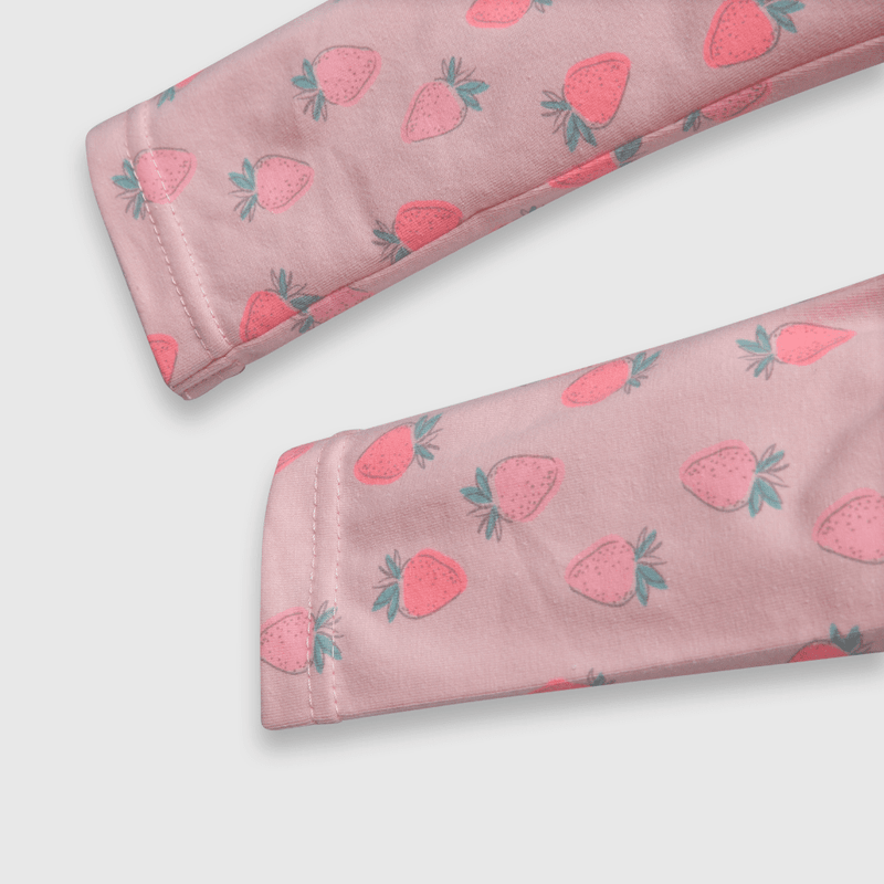 Pata de bebé niña estampada rosada (3 a 36 meses)