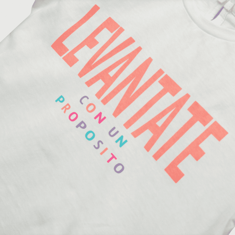 Polera de bebe niña reciclada blanca (3 a 36 meses)