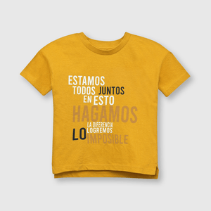 Polera de bebe niño reciclada mostaza (3 a 36 meses)