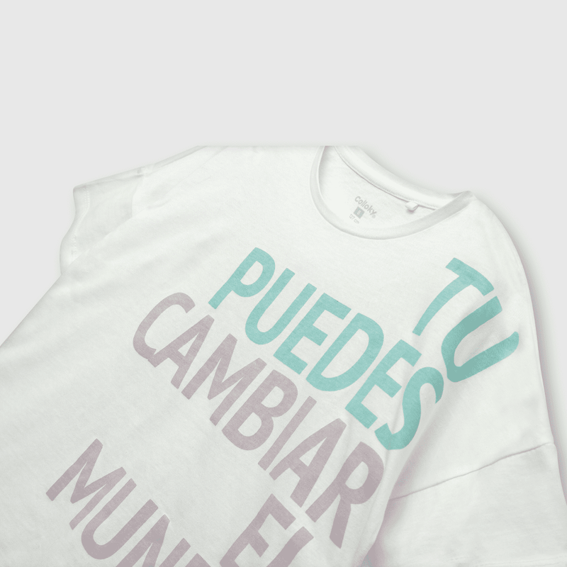 Polera de niña reciclada lila (2 a 12 años)