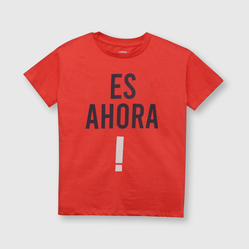 Polera de niño reciclada naranja (2 a 12 años)