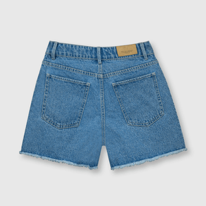 Short de niña ancho azul (2 a 12 años)