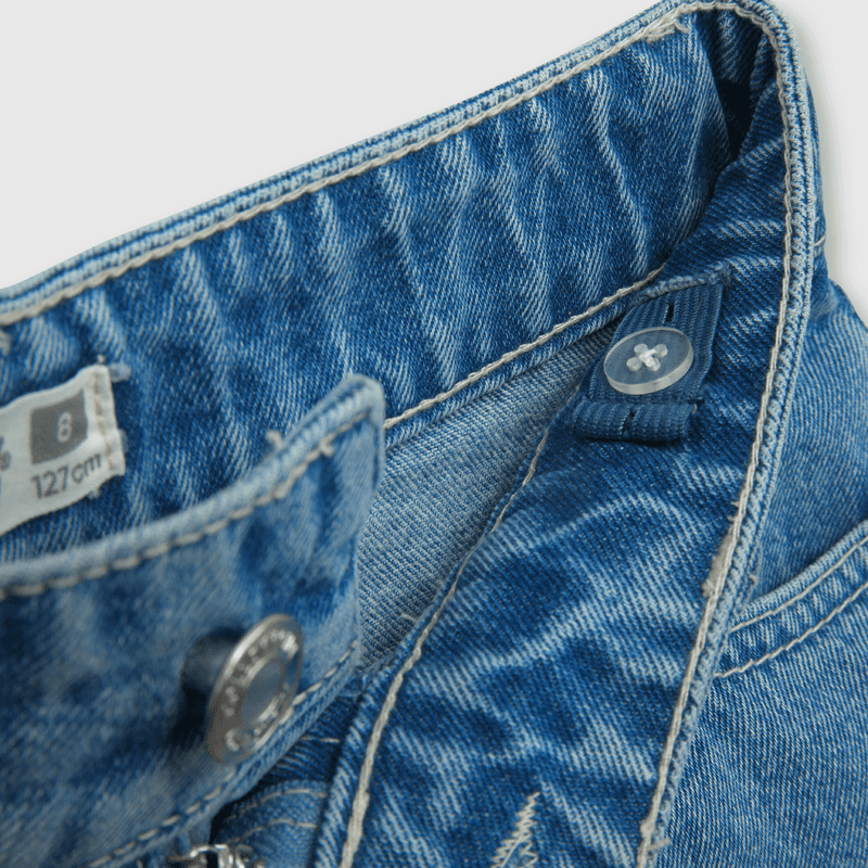 Short de niña ancho azul (2 a 12 años)