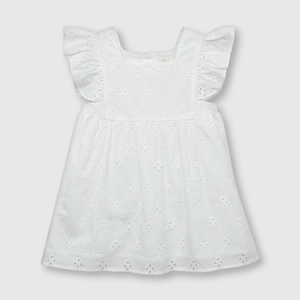 Vestido de bebé niña blanco (3 a 36 meses)