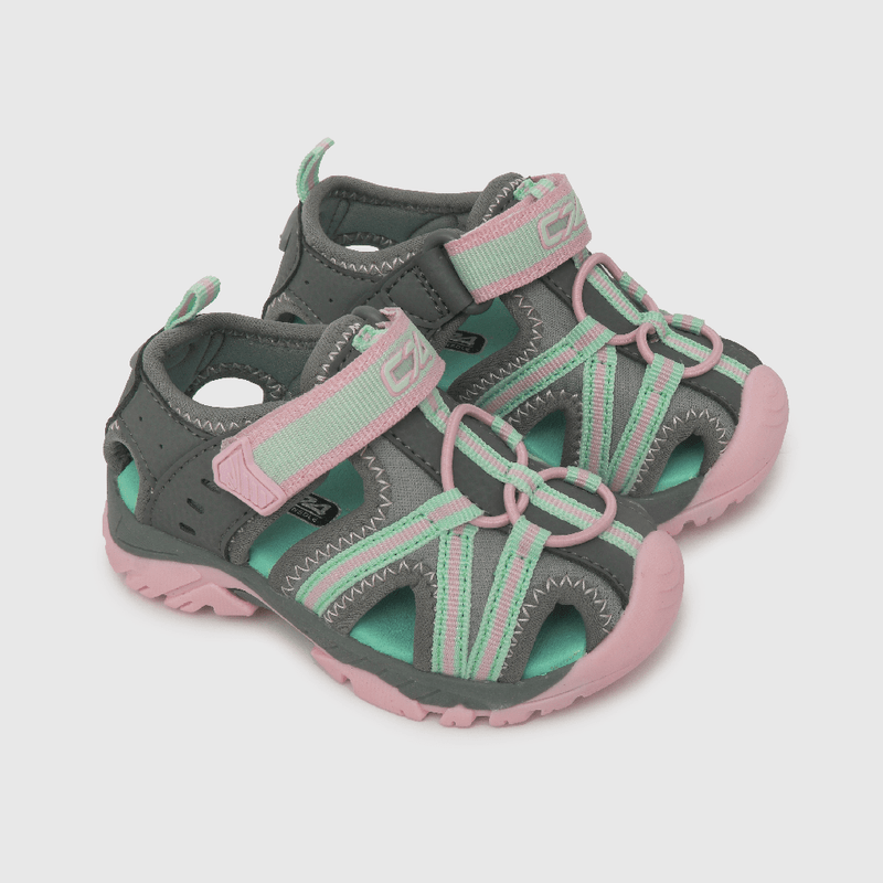 Sandalia de niña cintas cruzadas gris (21 a 27)