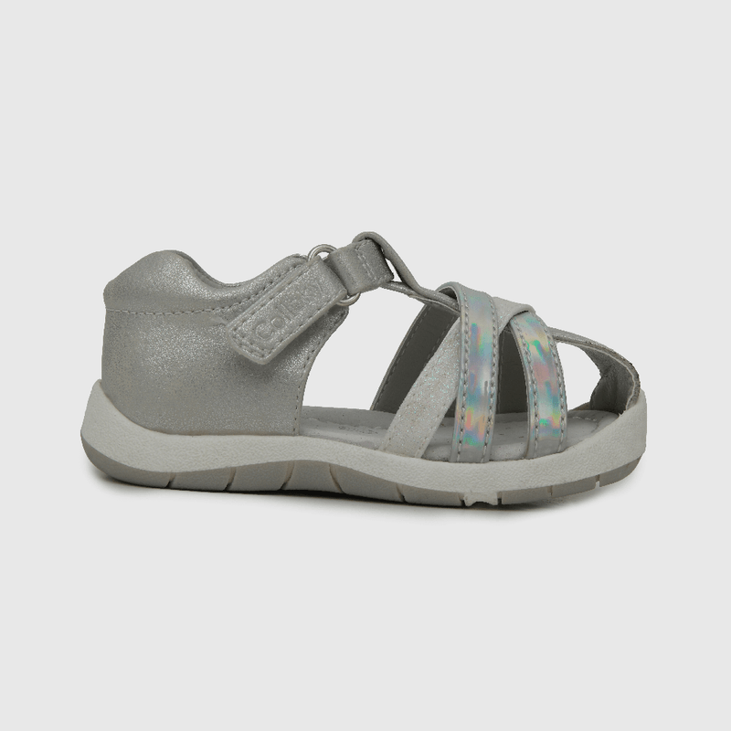 Sandalia de niña con velcro corto gris (18 a 21)