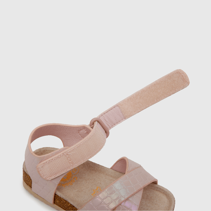 Sandalia de niña velcro rosado (21 a 27)