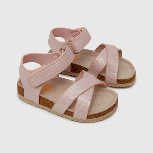 Sandalia de niña velcro rosado (21 a 27)
