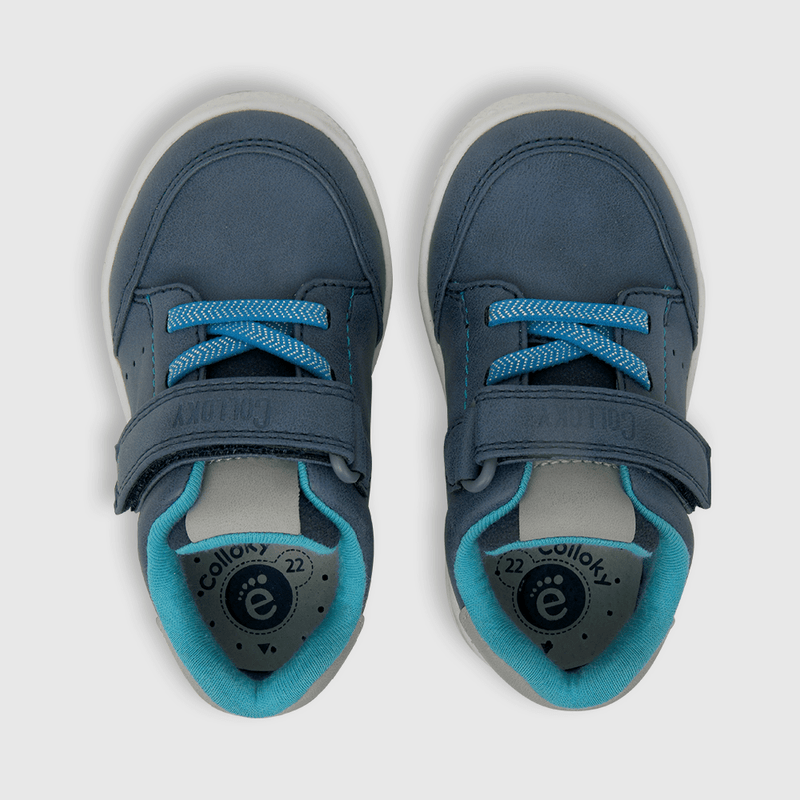 Zapato de niño Velcro elástico azul (21 a 27)