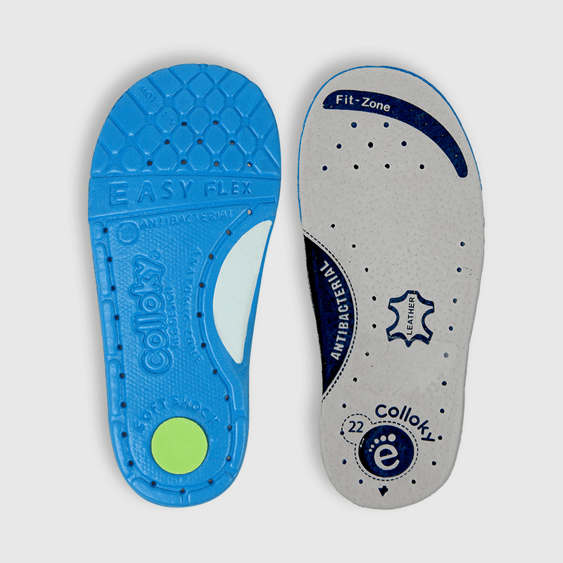 Zapato de niño Velcro elástico azul (21 a 27)