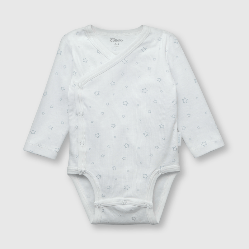 Body de bebe niño 3 pack de algodón celeste (0 a 24 meses)