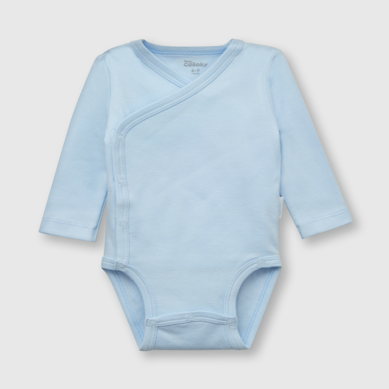 Body de bebe niño 3 pack de algodón celeste (0 a 24 meses)