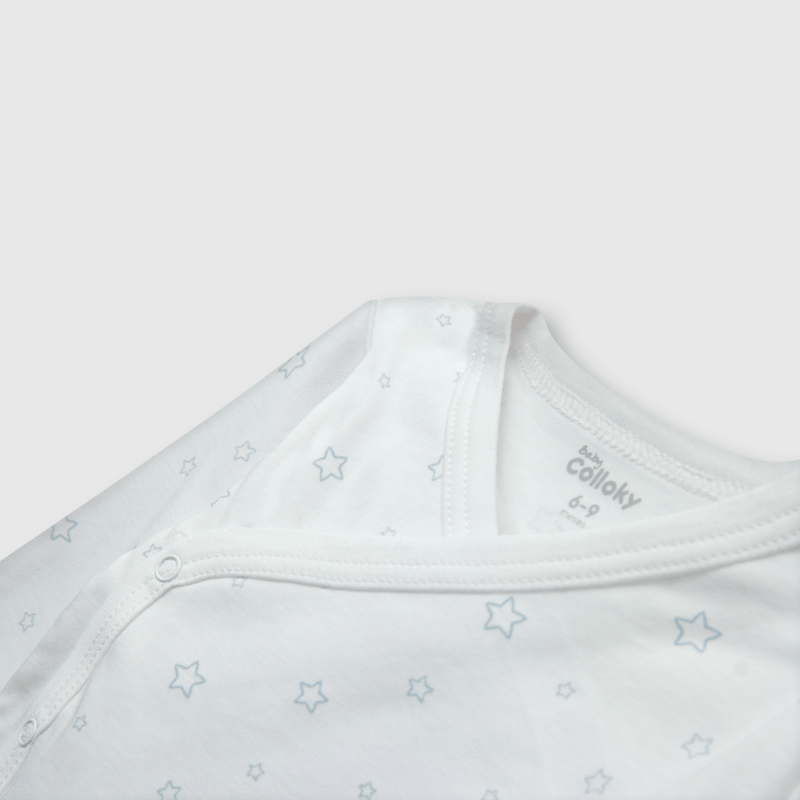 Body de bebe niño 3 pack de algodón celeste (0 a 24 meses)