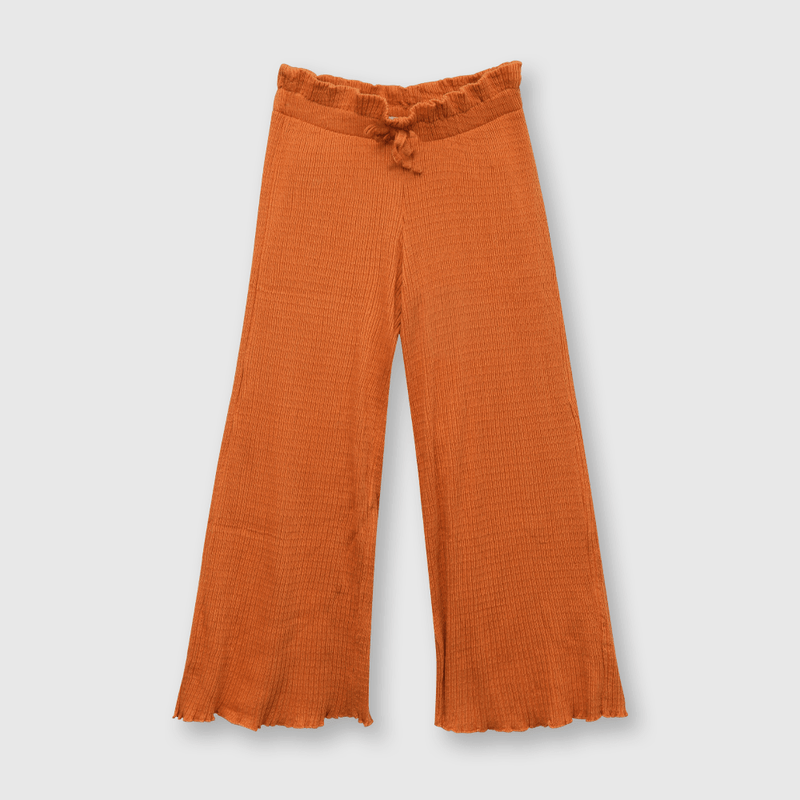 Pantalón de niña palazzo canela (2 a 12 años)