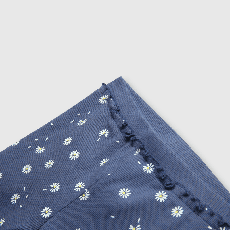 Pata de bebé niña estampada azul (3 a 36 meses)