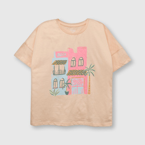 Polera de niña casas damasco (2 a 12 años)